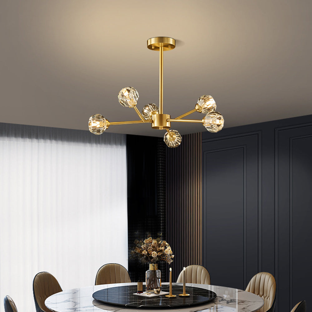 Valentina Modern Blown Metal Pendant Light, Gold - Neutralighting