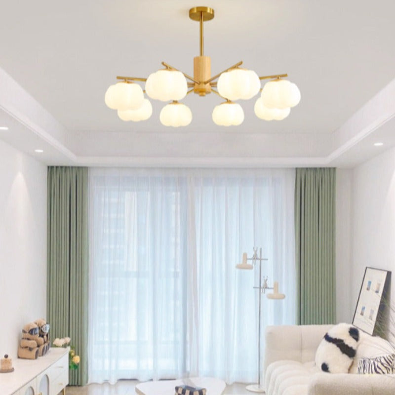 Arisha Creative LED Metal Wood Chandelier Living Room - Neutralighting