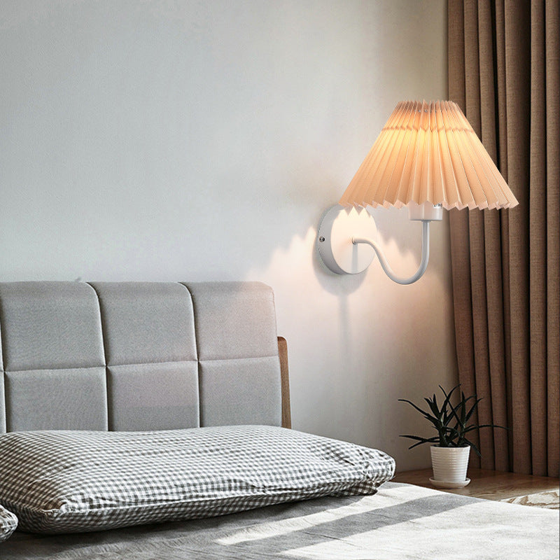 Tiffany Nordic Vintage Indoor Wall Lamp Brass/Black Metal Bedroom