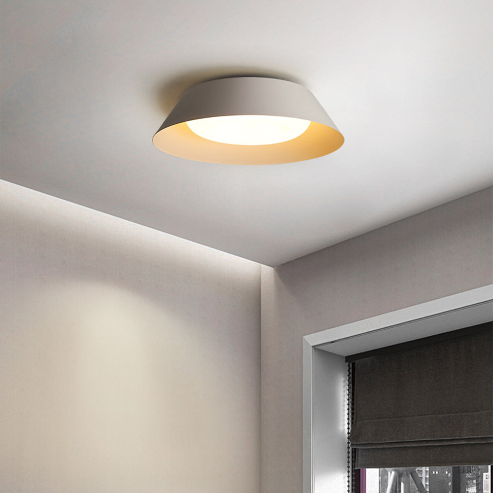 Arisha Nordic Bowl Metal/Acrylic Flush Mount Ceiling Light, White - Neutralighting