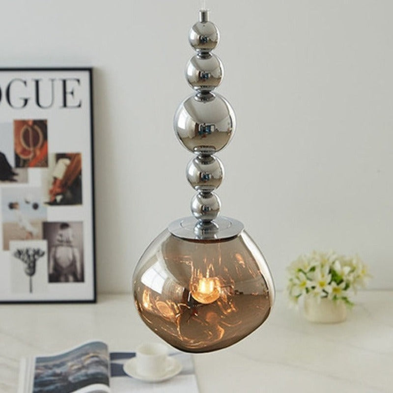 Valentina Retro LED Pendant Light Chrome Metal/Acrylic Bedroom - Neutralighting