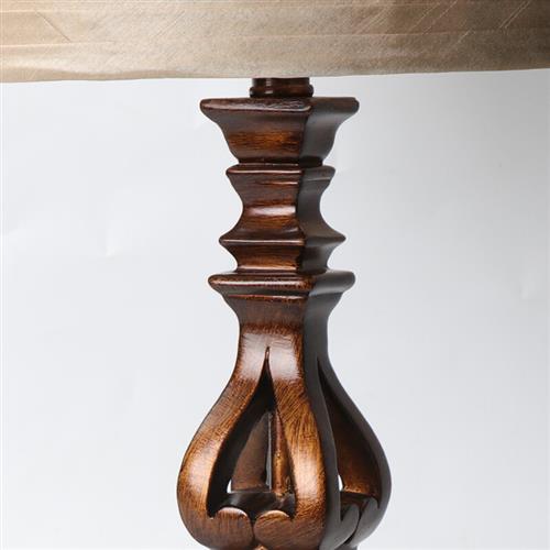 Eryn Vintage Resin/Fabric Standing Floor Lamp, Brown - Neutralighting