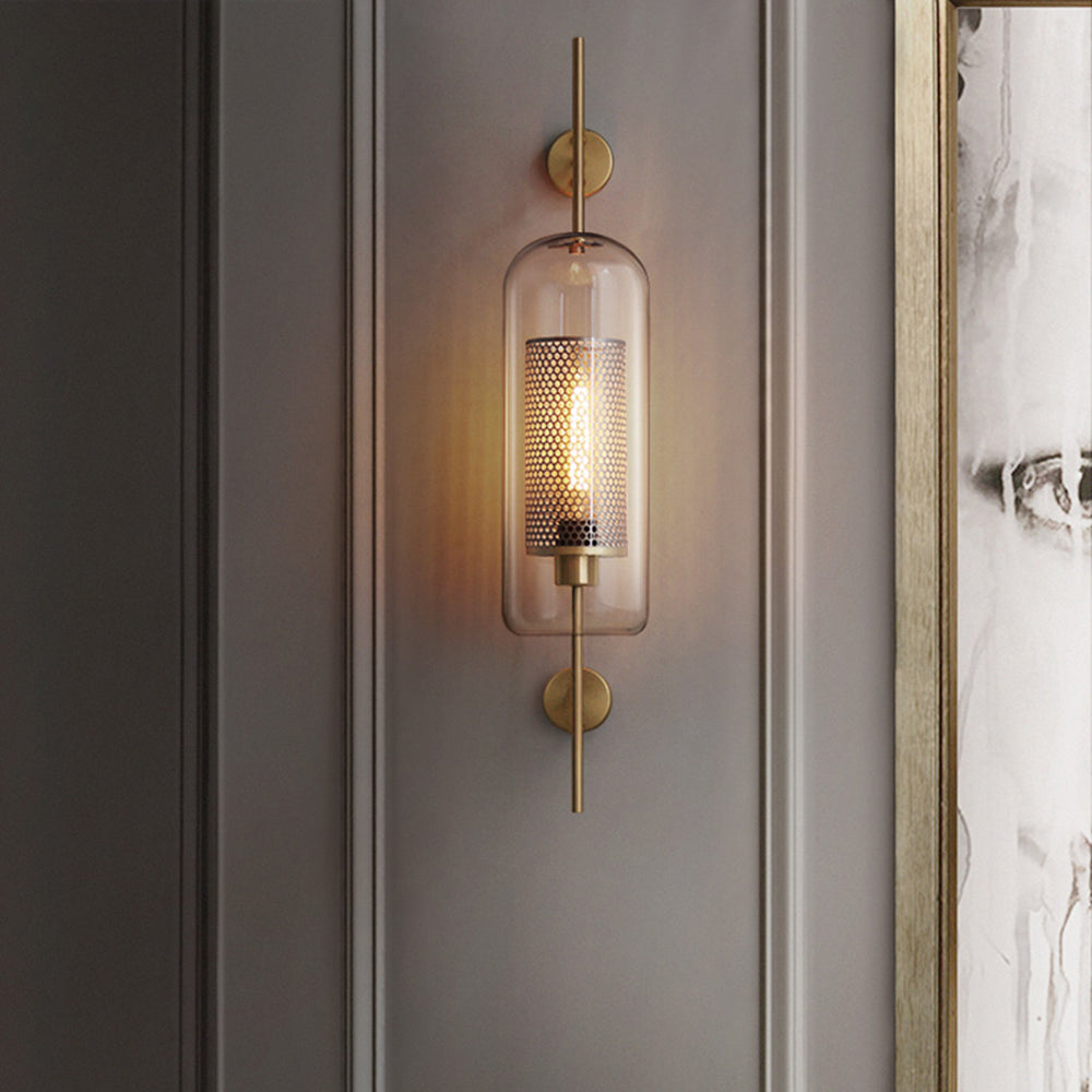 Kiri Industrial Classy Global Clear Glass Wall Lamp - Neutralighting