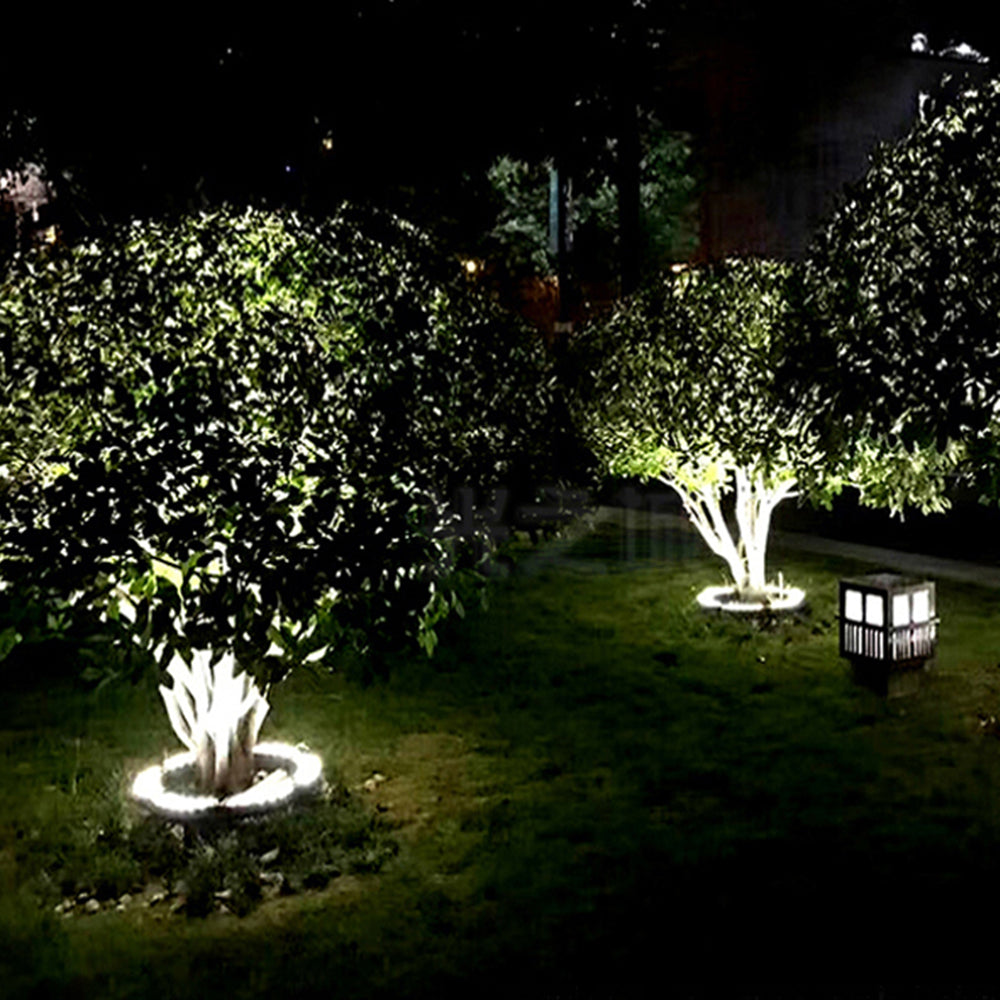 Ray Modern Irregular Metal/Glass Outdoor Ground Light for Trees Black - Neutralighting