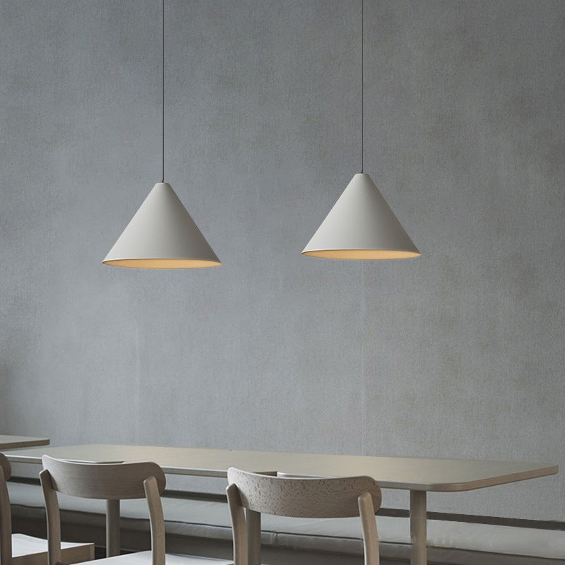 Arisha Minimalist Cone Metal Pendant Light, Grey - Neutralighting