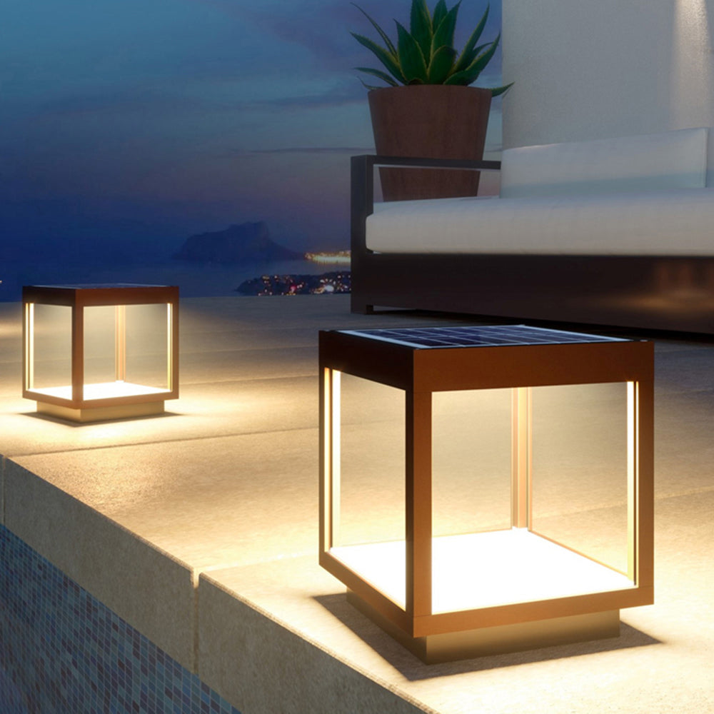 Ferra Contemporary Solar Rechargeable Outdoor Floor Lamp - Neutralighting