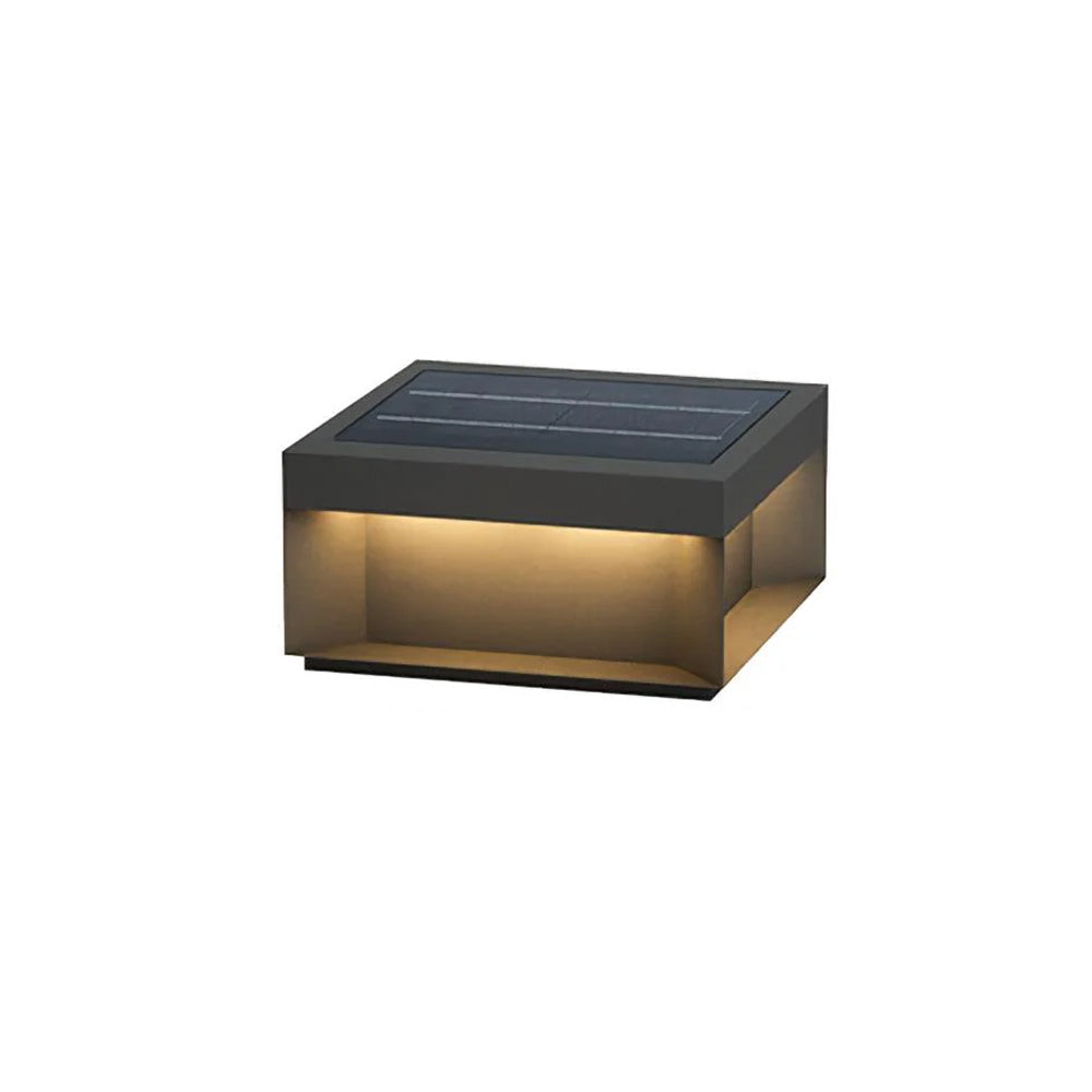 Elow Outdoor Post Lamps Modern Square Solar - Neutralighting