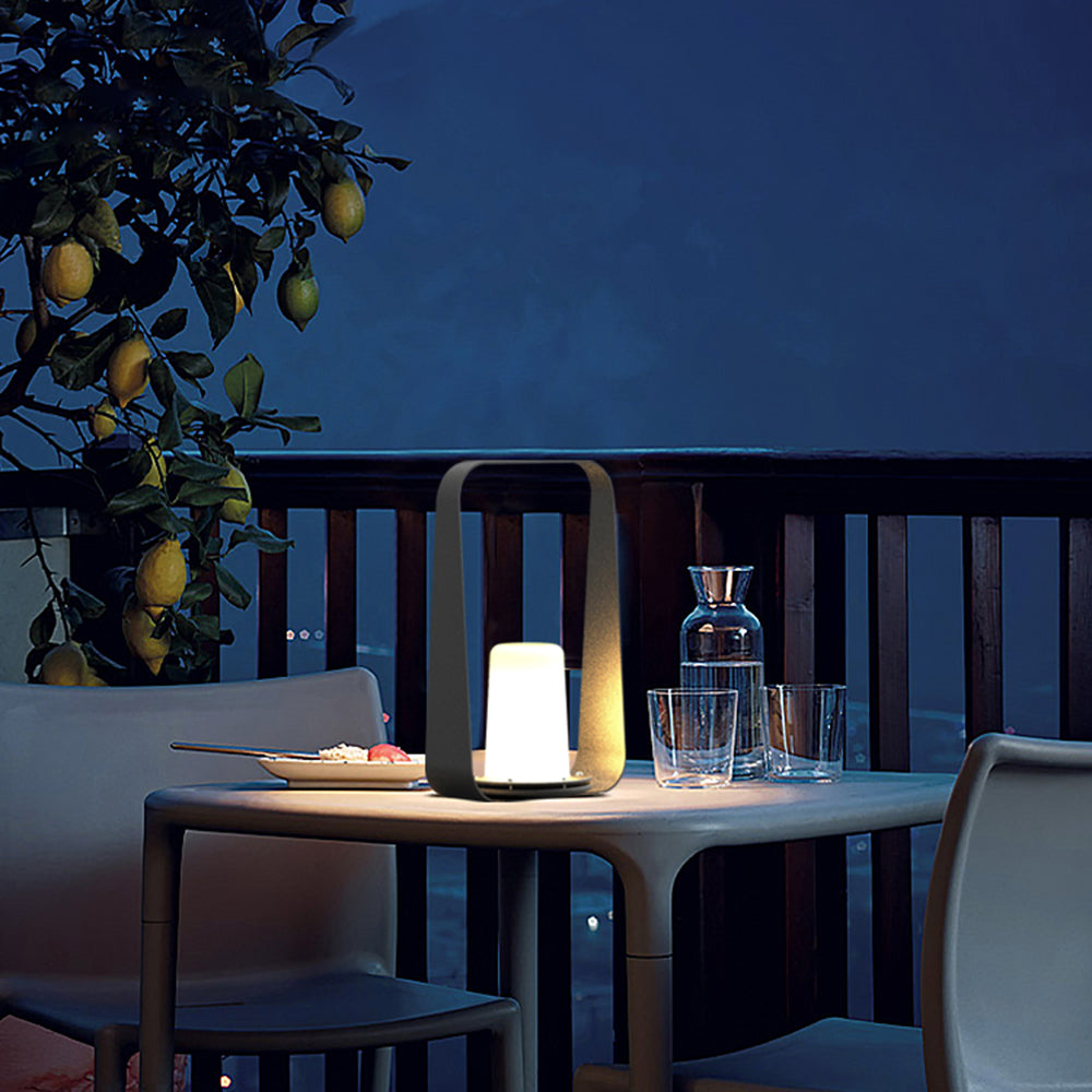 Ray Minimalist Portable Rechargeable Lamp de Table, Coffee/Grey - Neutralighting
