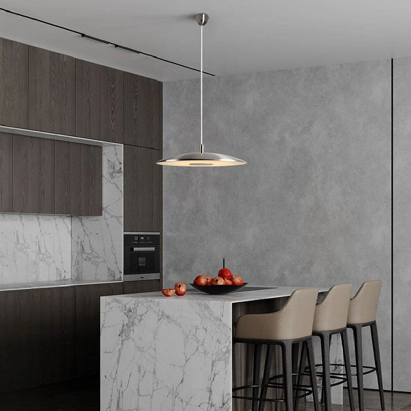 Arisha kitchen Pendant Light White& Nickel Post Modern - Neutralighting
