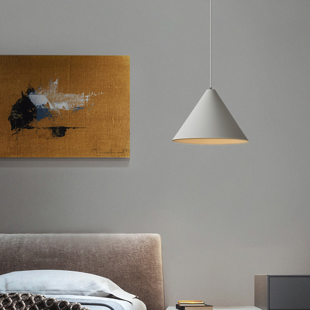 Arisha Minimalist Cone Metal Pendant Light, Grey - Neutralighting