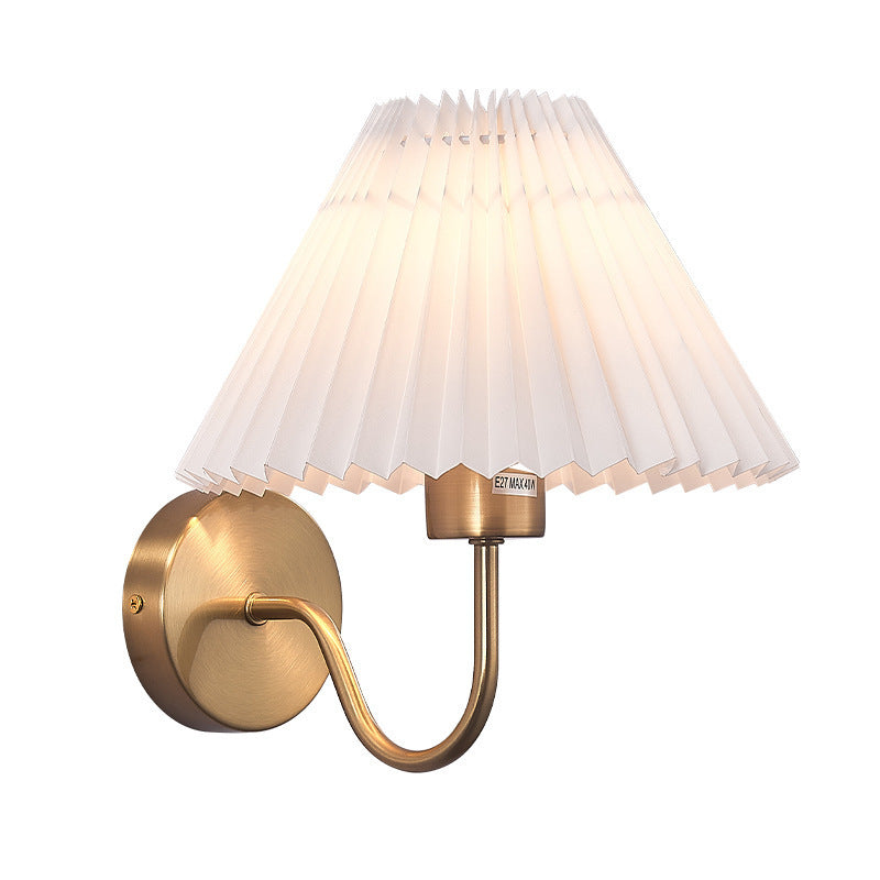 Tiffany Nordic Vintage Indoor Wall Lamp Brass/Black Metal Bedroom