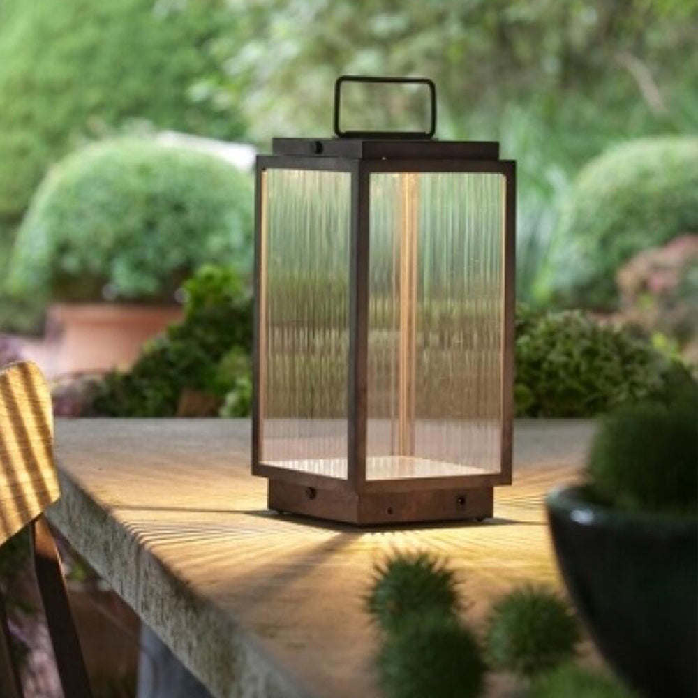 Ray Minimalist Cuboid Outdoor Floor Lamp, Hardwired, Black - Neutralighting