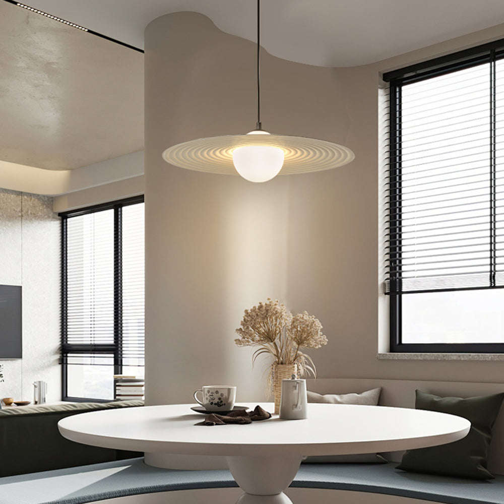 Arisha Minimalist Star Ring Pendant Light,Black/White - Neutralighting
