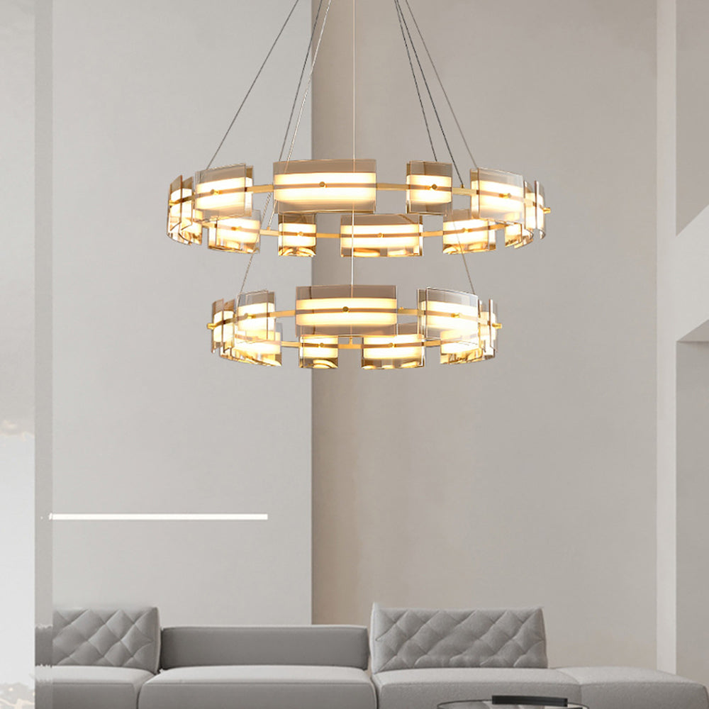 Arisha Minimalist Ring Metal Pendant Light,Black/Gold - Neutralighting