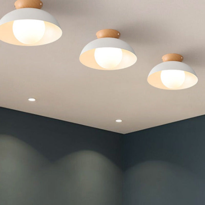 Muto Nordic Pendant Light/Flush Mount Ceiling Light Wood/Metal Black Kitchen Balcony - Neutralighting