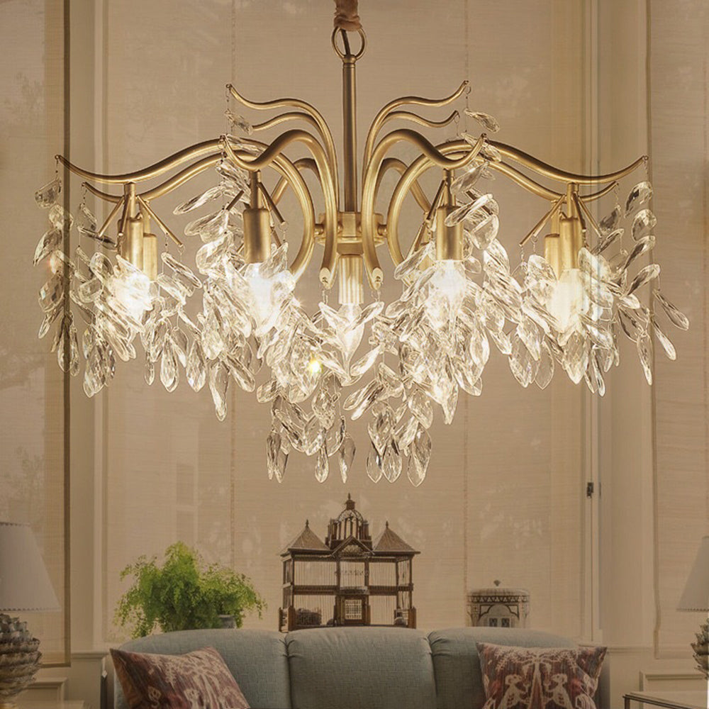 Kristy Luxury Wisteria Flower Crystal Chandelier - Neutralighting