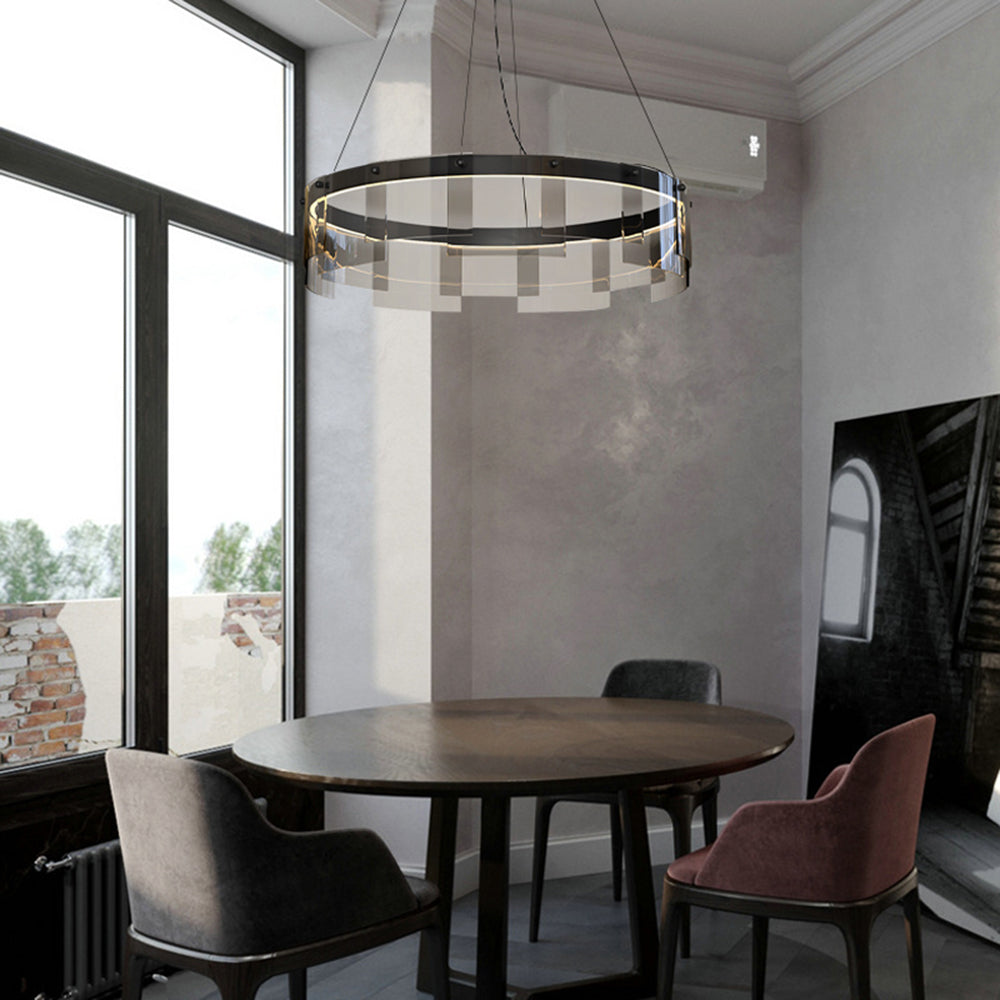 Arisha Modern Ring Metal Pendant Light, Black - Neutralighting