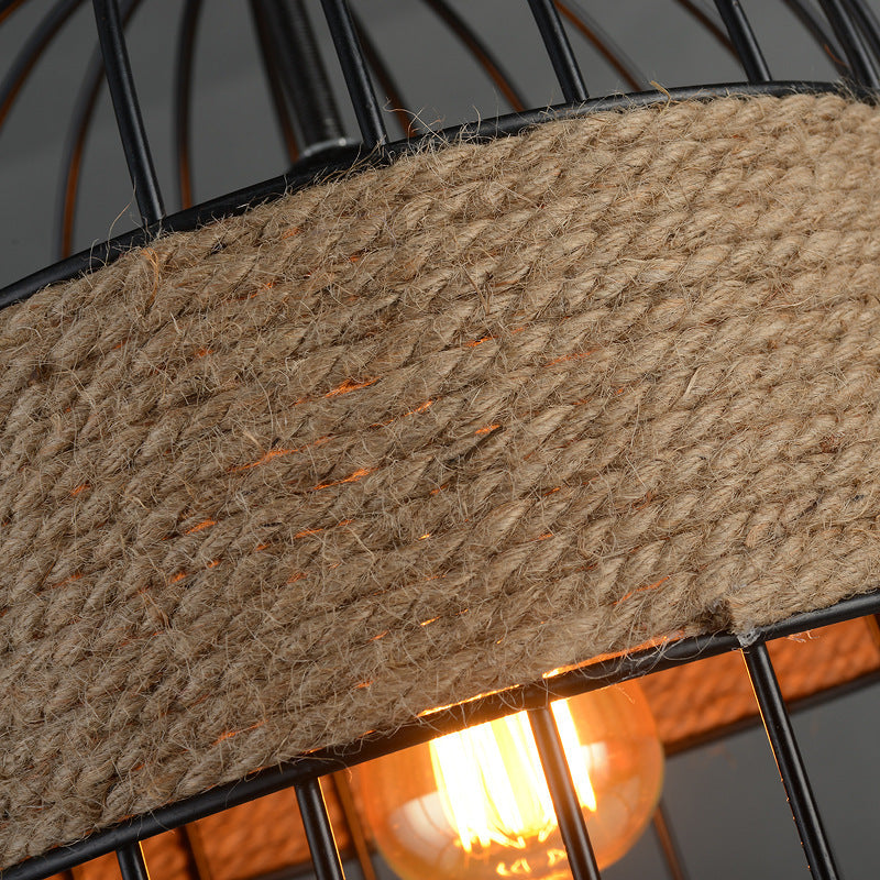 Epoch Design LED Birdcage Pendant Light Metal/Rope Cafe/Bar/Restaurant - Neutralighting