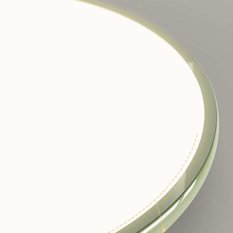 Muto Retro Circle Flush Mount Ceiling Light White Metal Bedroom - Neutralighting