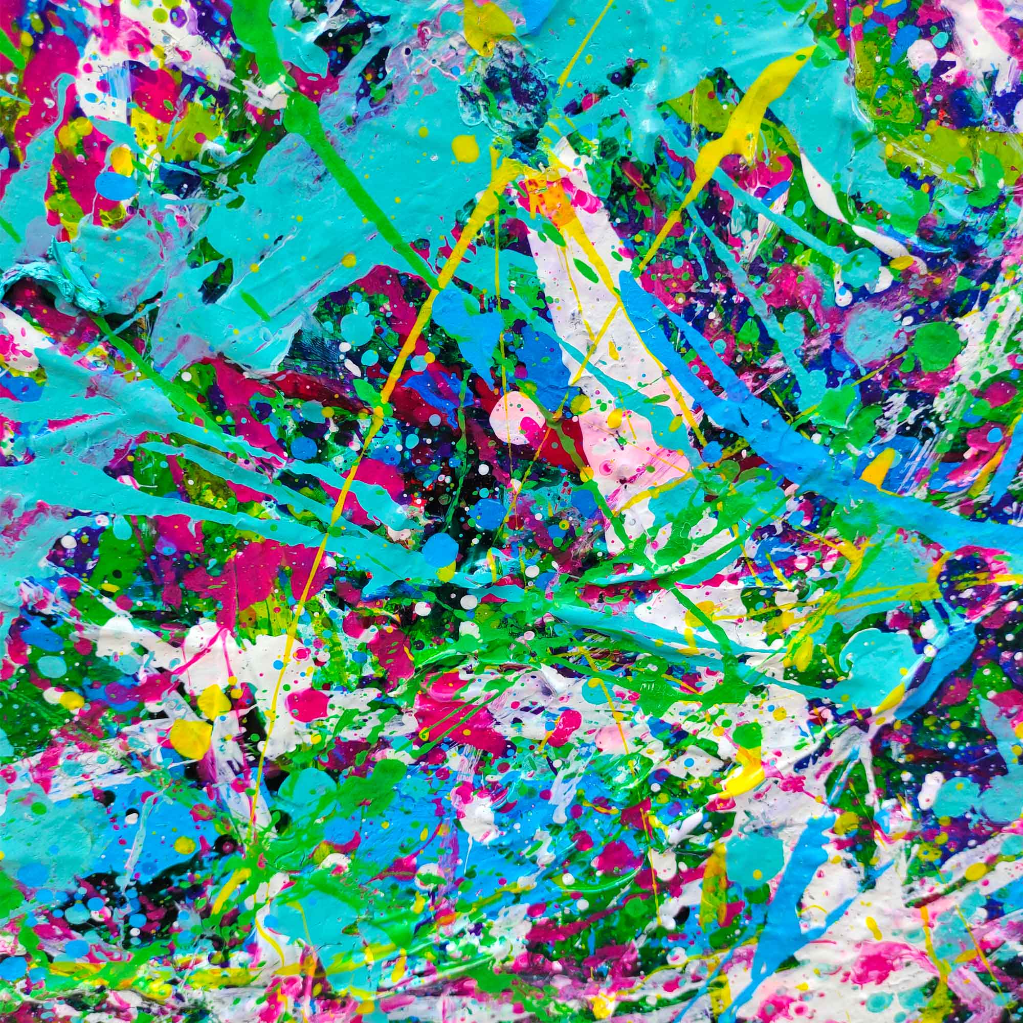 Vibrant Abstract Expressionist Oil Painting