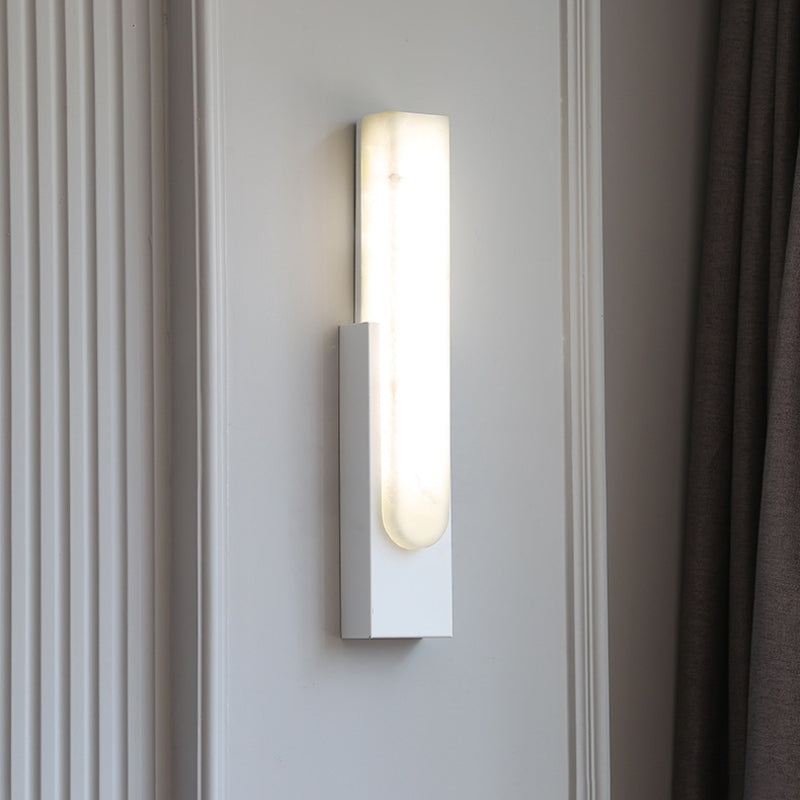 Arisha Modern Rectangular Stone Metal Wall Lamp - Neutralighting