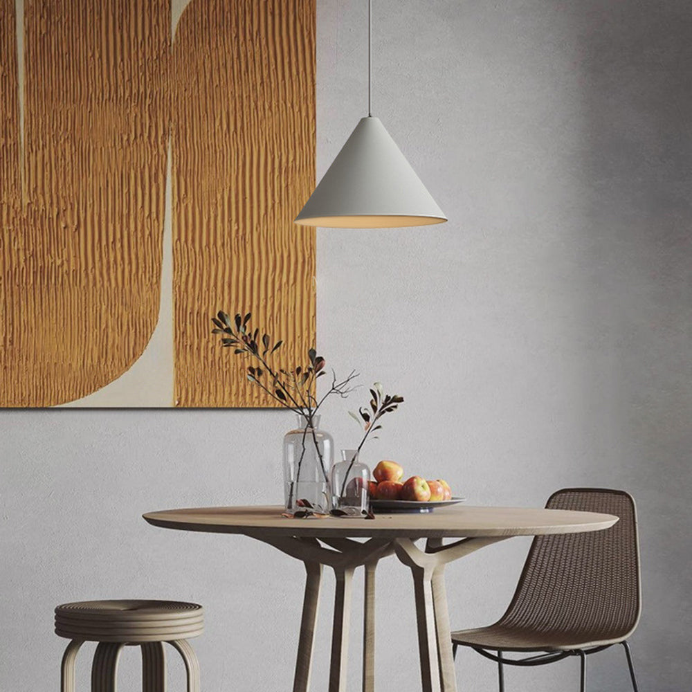 Arisha Minimalist Cone Metal Pendant Light, Grey - Neutralighting