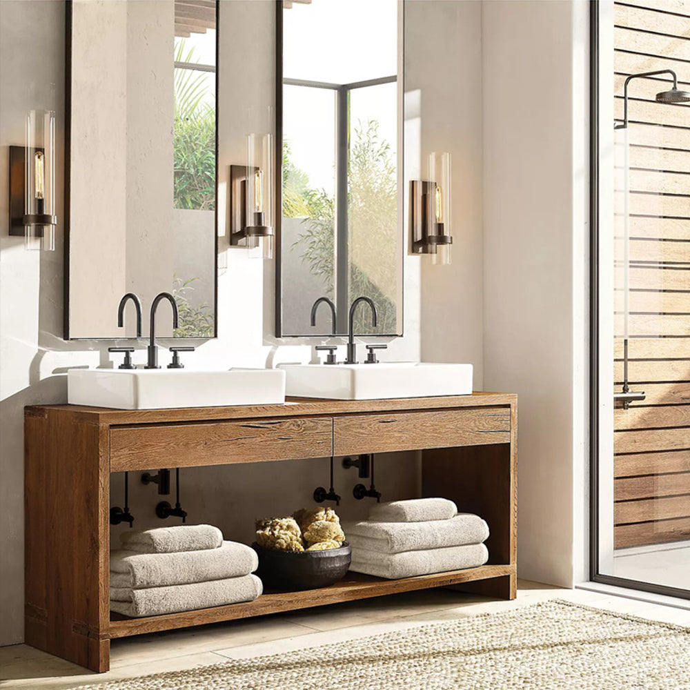 Enya Glass Cylinder Modern Wall Light - Neutralighting