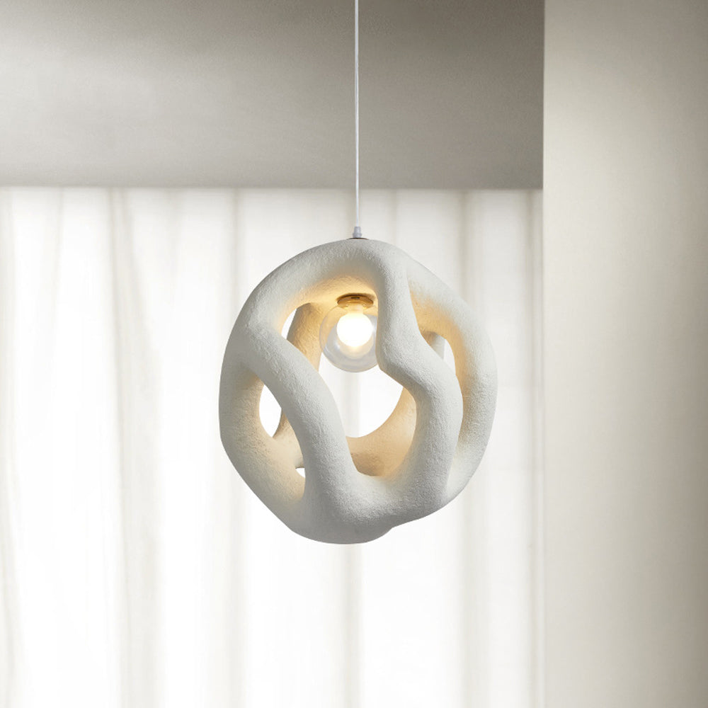 Avi Modern Metal/Resin White/Black Pendant Light - Neutralighting