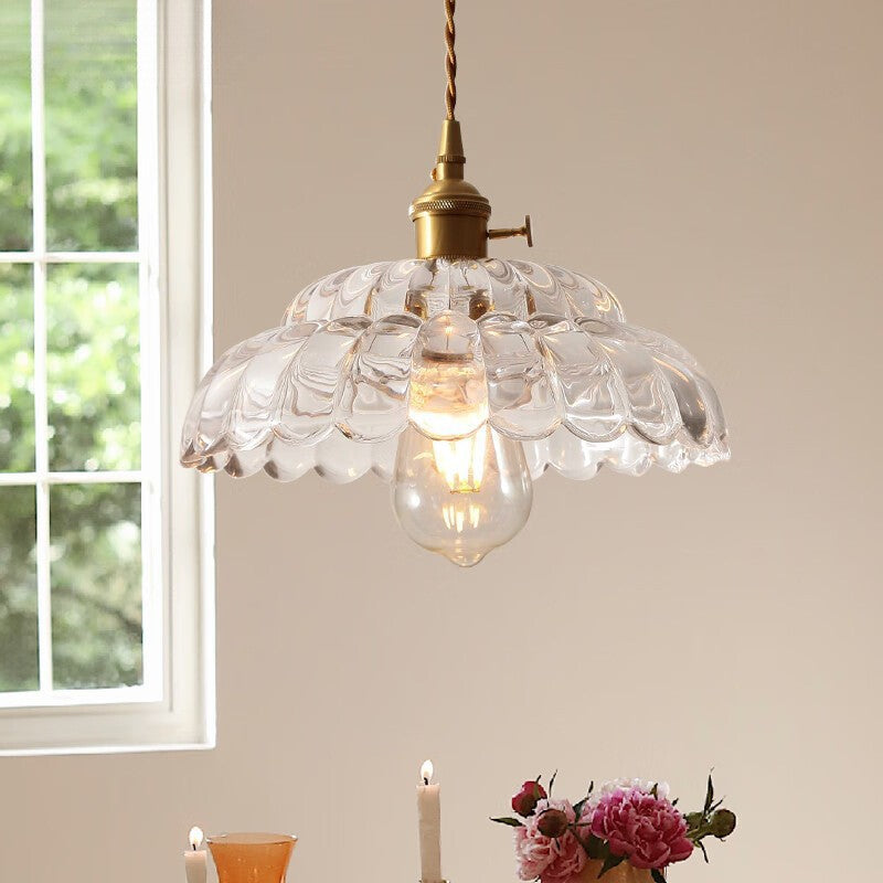 Valentina Vintage Pendant Light Clear Metal/Glass Bedroom/Dining Room - Neutralighting