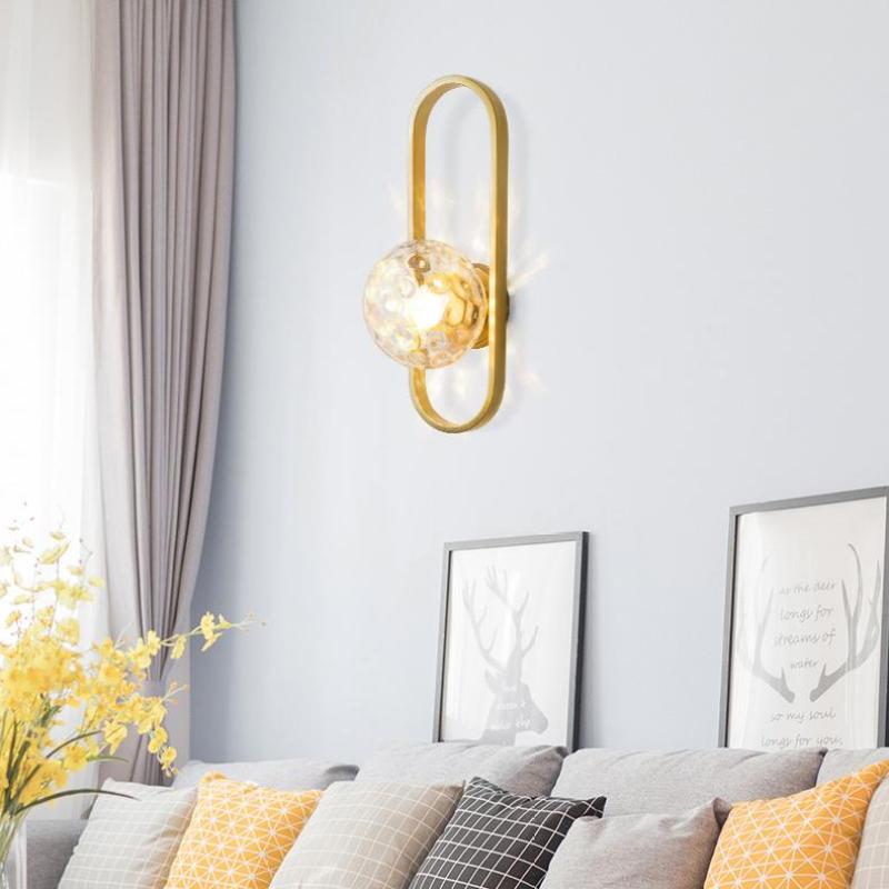 Valentina Modern Globe Bedside Wall Lamp Mount for Bedroom & Reading Room, Gold/Black - Neutralighting