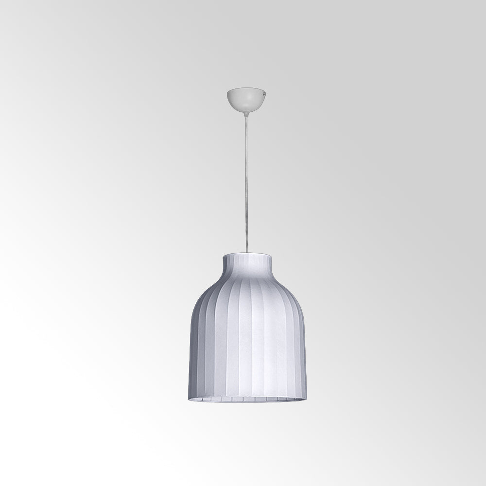 Ritta French Vintage White Pendant Light, Synthetic Silk - Neutralighting