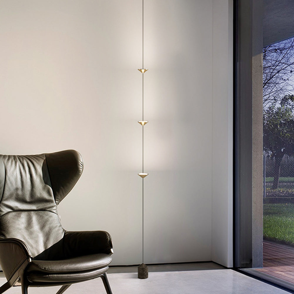 Arisha Full-Length Minimalist Linear Floor Lamp, 3 Bulbs - Neutralighting
