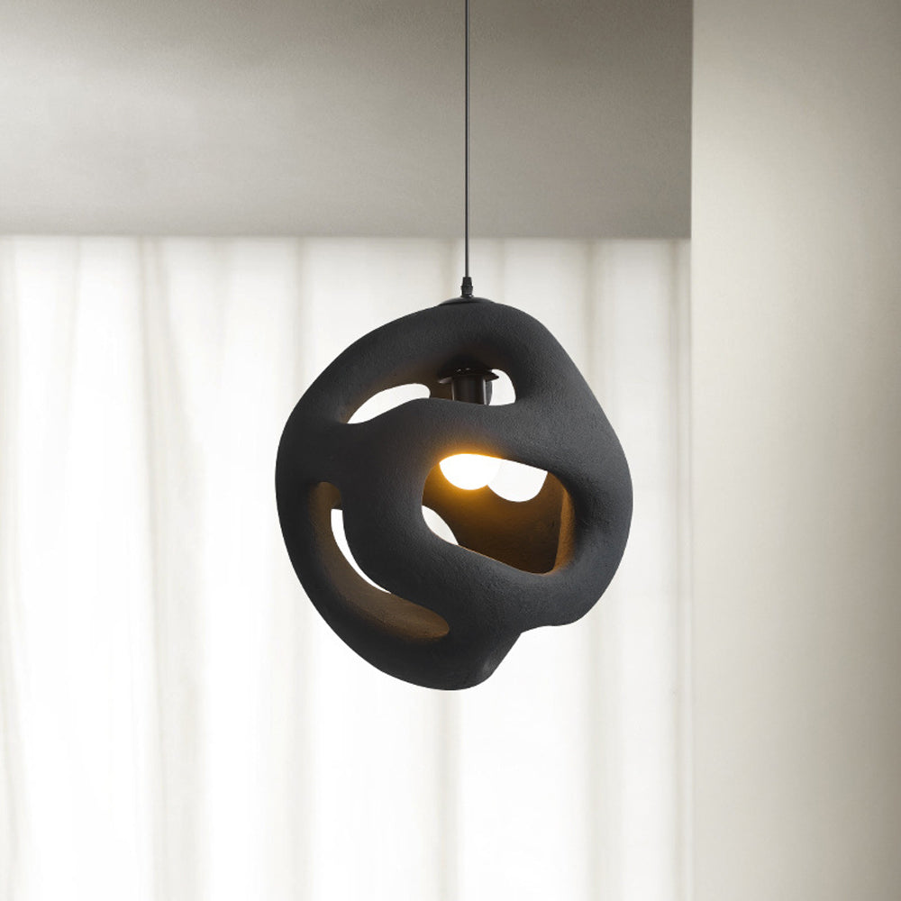 Avi Modern Metal/Resin White/Black Pendant Light - Neutralighting