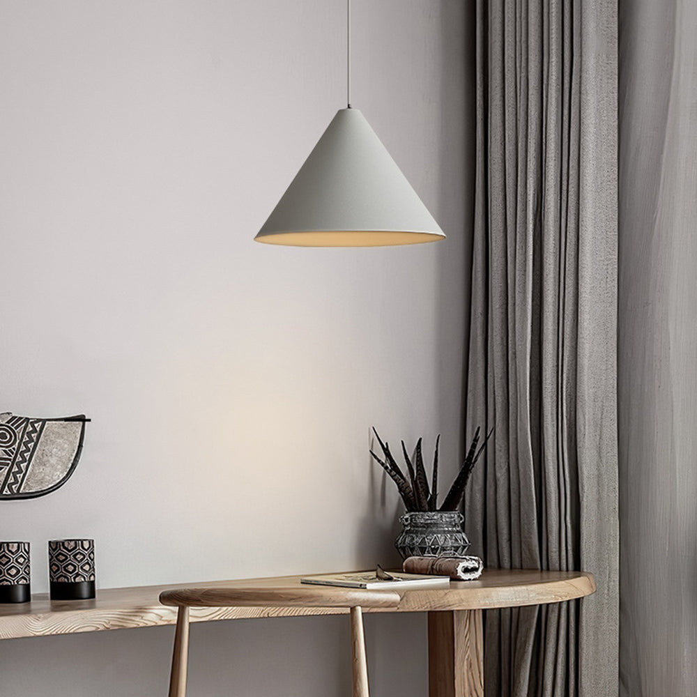 Arisha Minimalist Cone Metal Pendant Light, Grey - Neutralighting