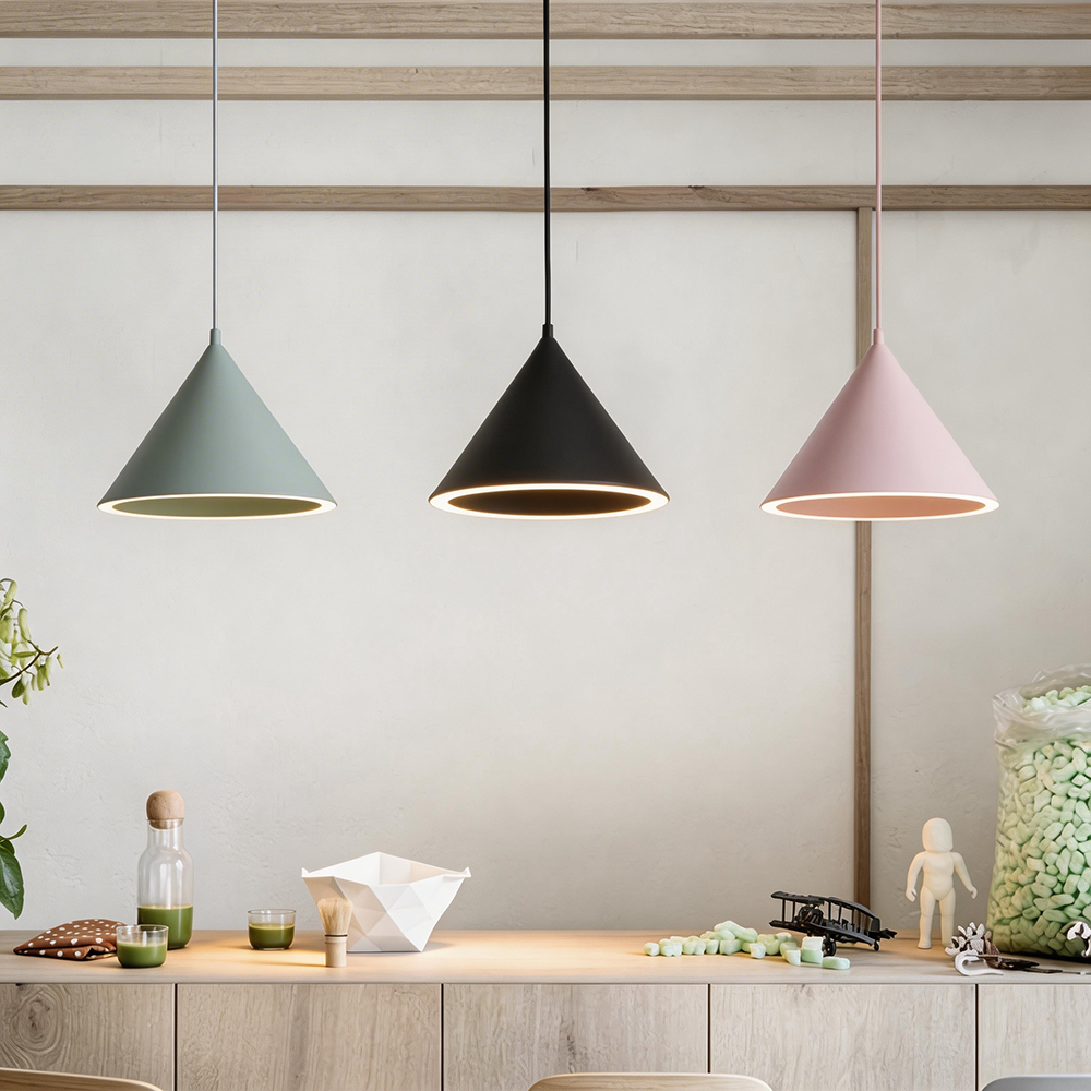 Aria Funnel-Shape Colourful LED Pendant Light