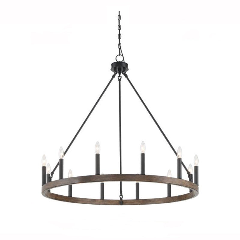 Silva Modern Industrial LED Chandelier Black Metal Living Room - Neutralighting