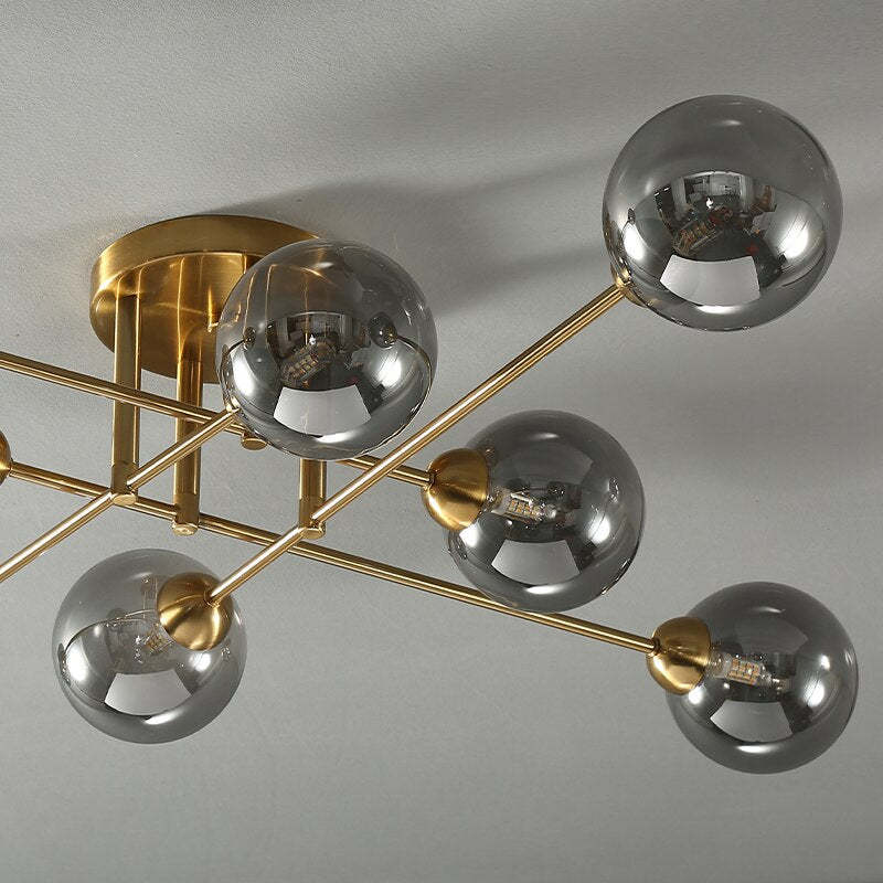Valentina Industrial Glass Globe Chandelier LED, 6 Style - Neutralighting