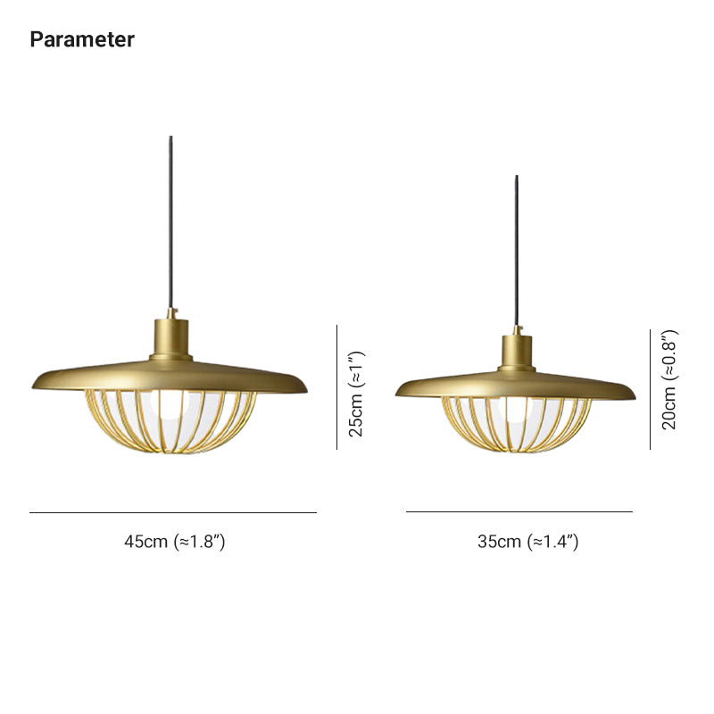 Arisha Modern Nordic Dome Pendant Light, Gold/Brown/Grey/Brown/Wood - Neutralighting