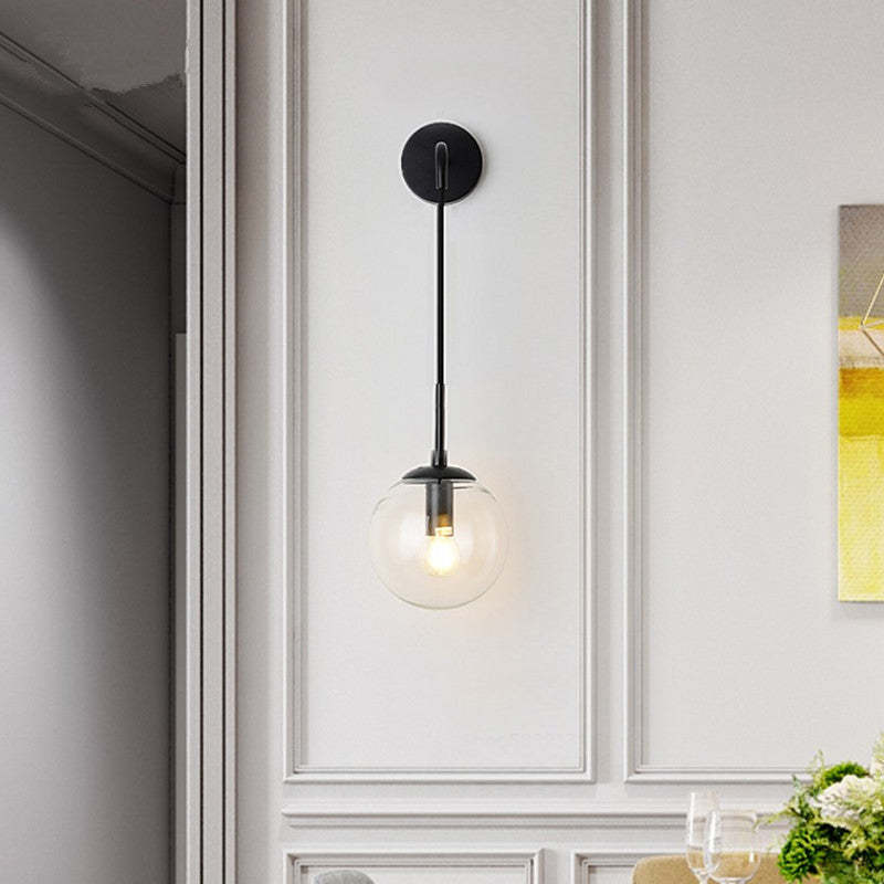 Valentina Glass Ball Nordic LED Wall Reading Lamp Single Head - Neutralighting