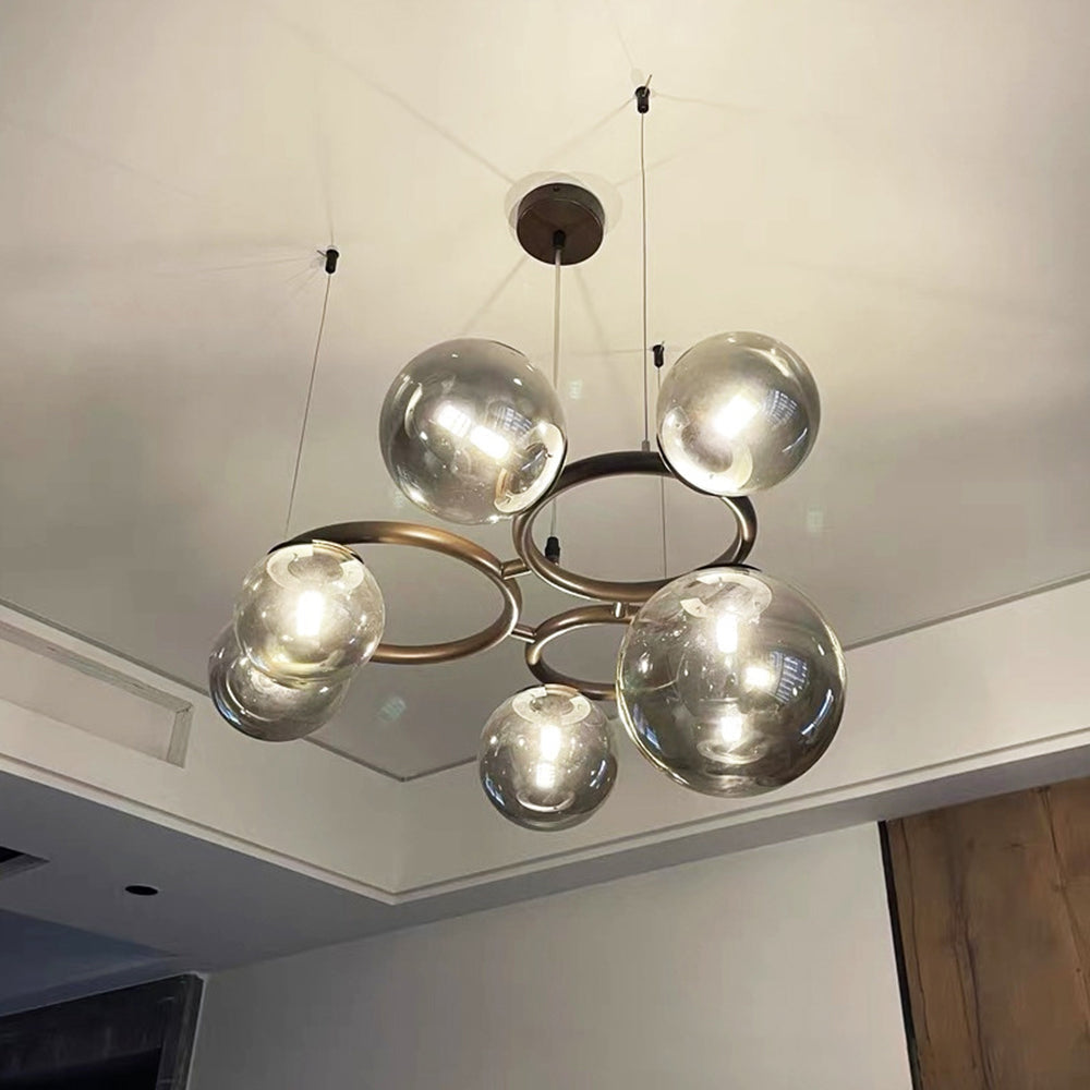 Valentina Modern Designe Wave Metal/Glass Pendant Light, White/Gold - Neutralighting