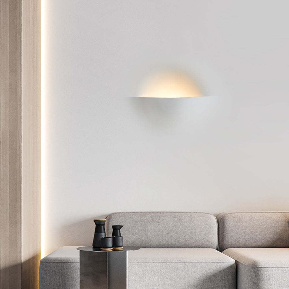 Aria Modern Recessed Metal/Plaster LED Wall Lamp, White - Neutralighting
