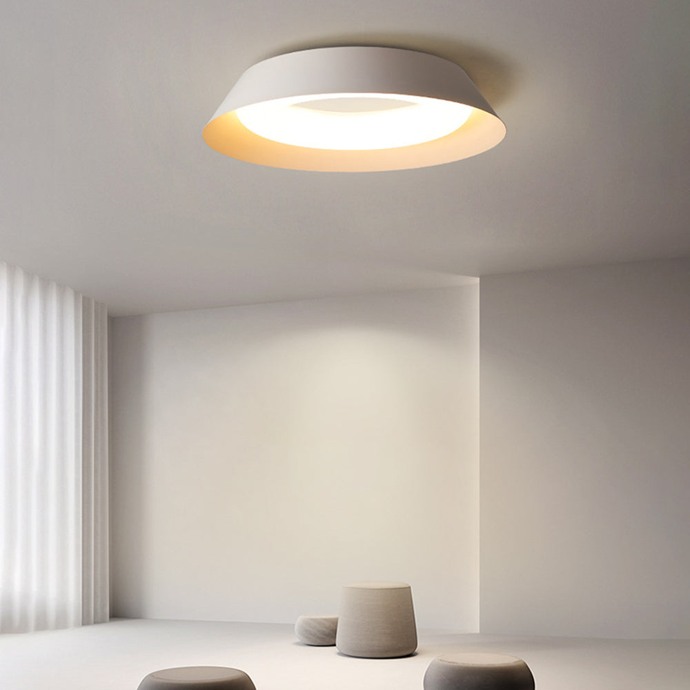 Arisha Nordic Bowl Metal/Acrylic Flush Mount Ceiling Light, White - Neutralighting