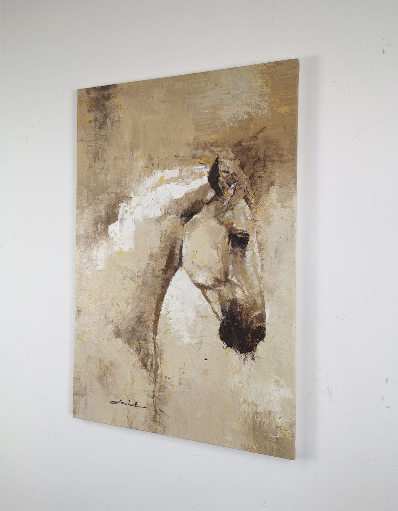 Brown Abstract Horse Painting ANH06 - Neutralighting
