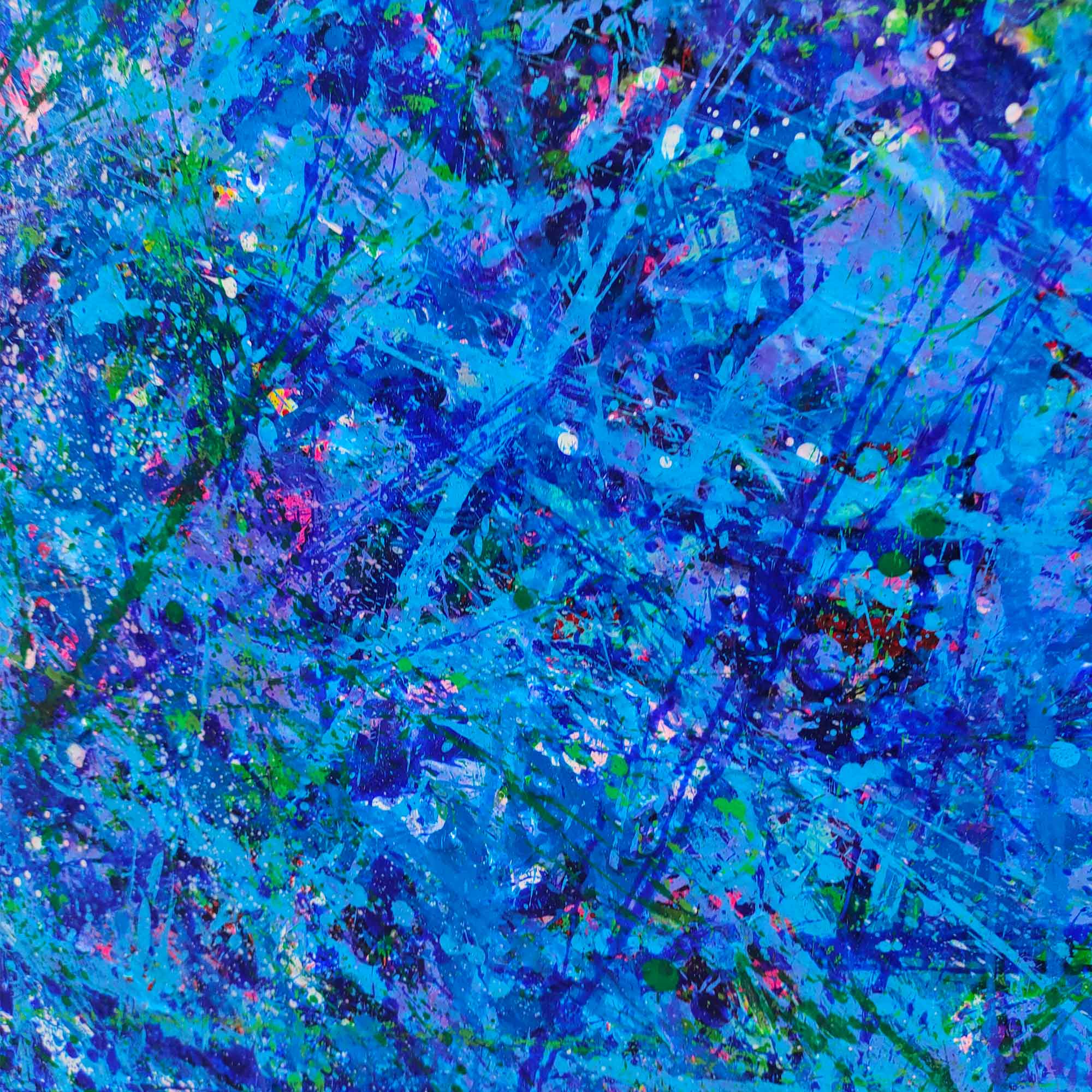 Blue Square Abstract Art 47'' X 47'' IS84 - Neutralighting