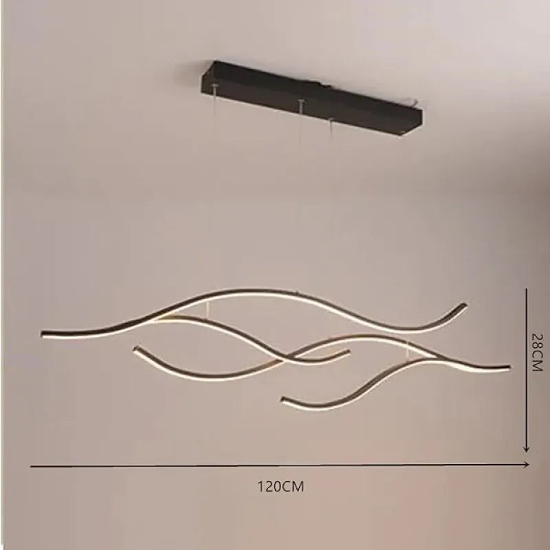 Arisha Pendant Light, Multi-Curved, Black/Gold - Neutralighting
