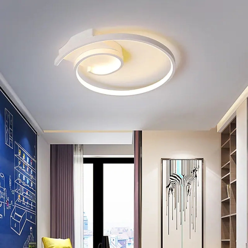 Arisha Modern Spiral Shaped Metal Ceiling Light, Black/White - Neutralighting