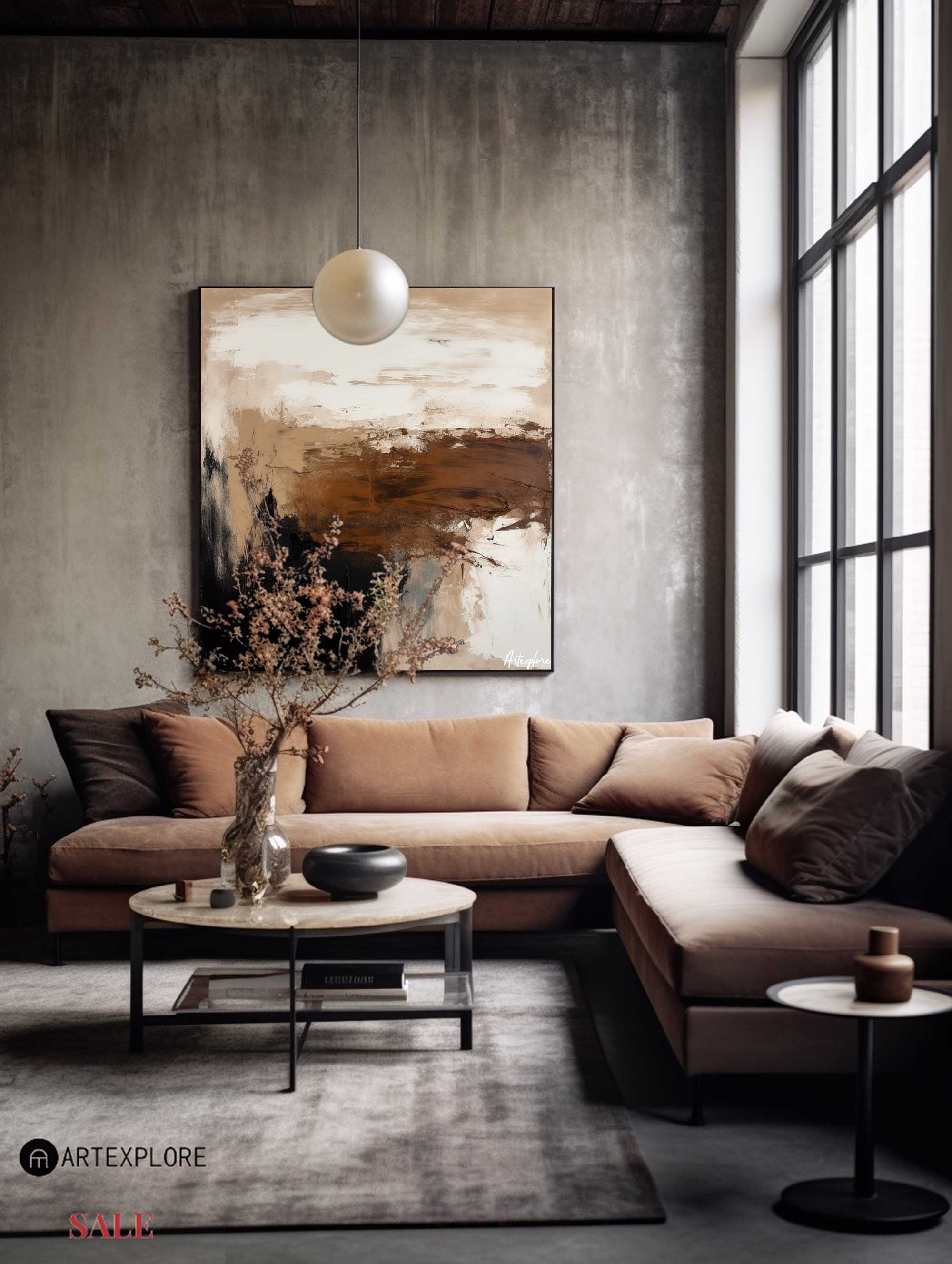 Modern Abstract Painting ABAS135 - Neutralighting
