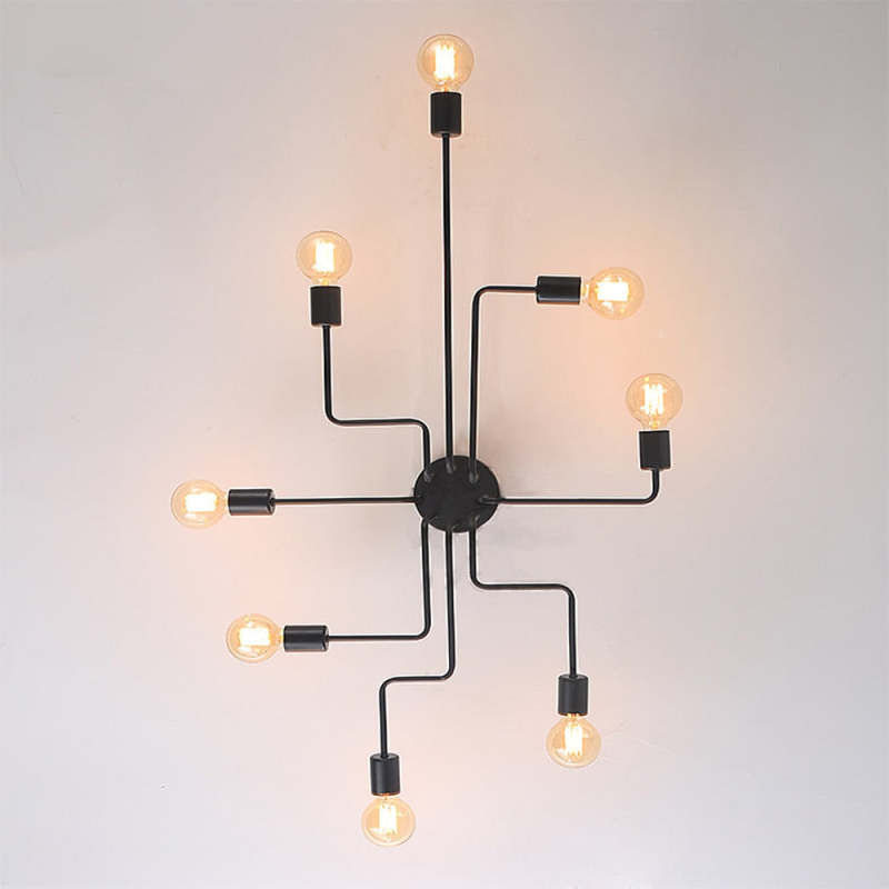 Arisha Vintage Modern Minimalist Industrial Metal Black Ceiling Lamp - Neutralighting