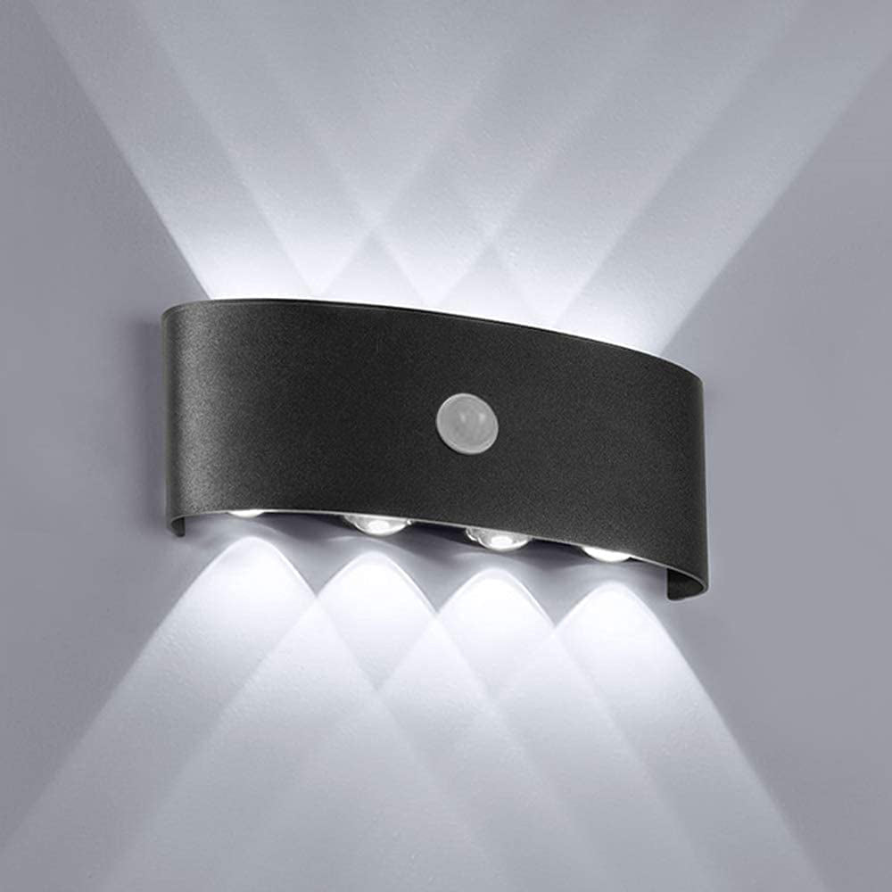 Ray Modern Simple Metal/Acrylic Fixtures Up And Down LED Light Wall Lamp, Black/White - Neutralighting