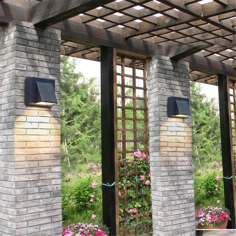 Vexto Modern Black Metal LED Outdoor Wall Lamp